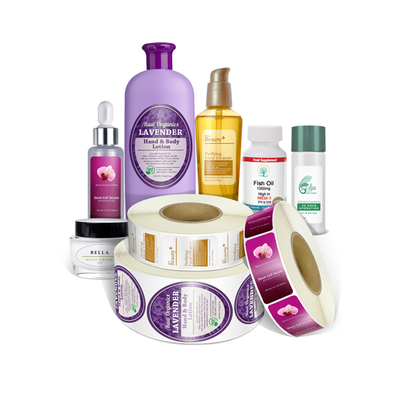 圆形化妆品不干胶标签 高清彩印与防水抗腐蚀的专业选择